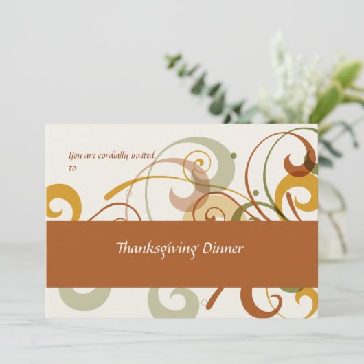 Rustikale Wirbel Einladung (Stehend Vorderseite)