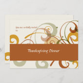 Rustikale Wirbel Einladung (Vorne/Hinten)