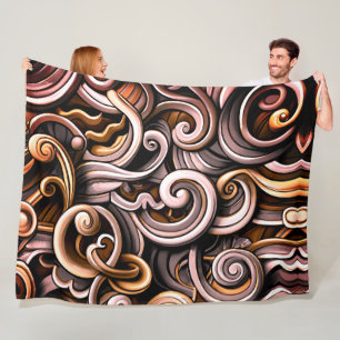 Rustikale Wirbel Fleecedecke