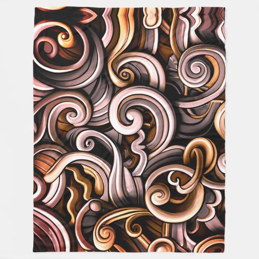 Rustikale Wirbel Fleecedecke (Vorderseite)