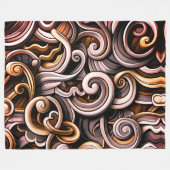 Rustikale Wirbel Fleecedecke (Vorderseite (Horizontal))