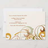 Rustikale Wirbels-Foto-Einladung Einladung (Rückseite)