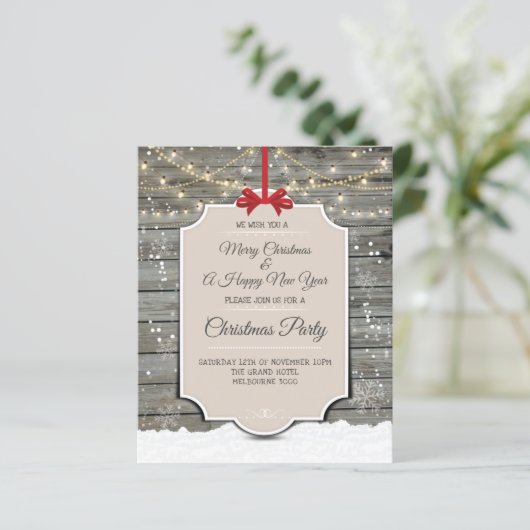 Rustikale Wohn Winterschnee Weihnachtsfeiertage Pa (Stehend Vorderseite)