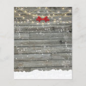 Rustikale Wohn Winterschnee Weihnachtsfeiertage Pa (Rückseite)