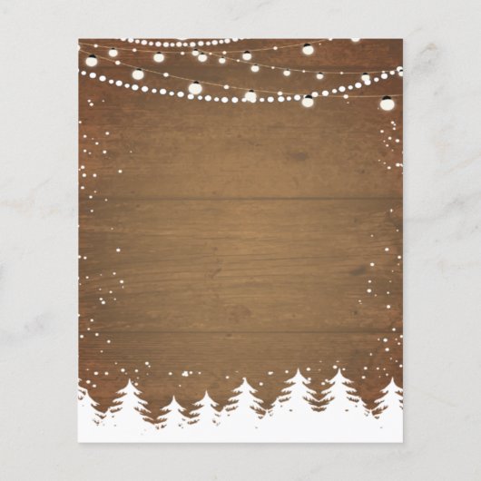 Rustikale Wohn Winterschnee Weihnachtsfeiertage Pa (Rückseite)