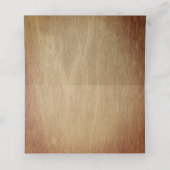 Rustikale Wood Burgundy Blush Floral Wedding Platzkarte (Innenseite Aufgefaltet)