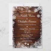 Rustikale Wood Country-Hochzeit Einladung (Vorderseite)