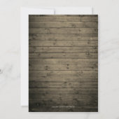 Rustikale Wood Magnolia Laterne Lights Verlobung Einladung (Rückseite)