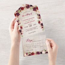 Rustikale Wood Marsala Floral Wedding (kein ENV er