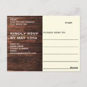 Rustikale Wood Mason String Lights Engagement Part Postkarte (Rückseite)