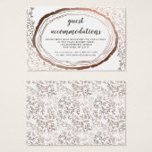 Rustikale Wood Slice Unterkünfte Einsteckkarte (Vorne & Hinten)