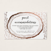 Rustikale Wood Slice Unterkünfte Einsteckkarte (Vorderseite)