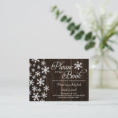 Rustikale Wood Winter Kinderdusche buchen Begleitkarte (Stehend Vorderseite)