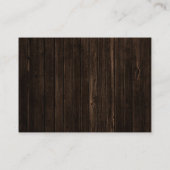 Rustikale Wood Winter Kinderdusche buchen Begleitkarte (Rückseite)