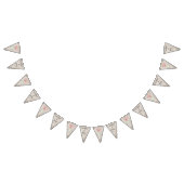 Rustikale Woodgrain Mason Jar Pink Blumenhochzeit Wimpelkette (Alle)