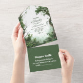 Rustikale Woodland Adventure Baby Dusche All In One Einladung (Abreißen)