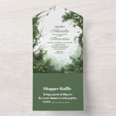 Rustikale Woodland Adventure Baby Dusche All In One Einladung (Innen Boden)