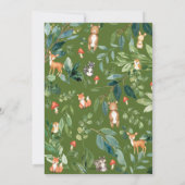 Rustikale Woodland Animals Baby Shower Boy Einladung (Rückseite)