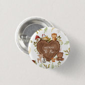 rustikale Woodland Animals Baby Showmutter zu sein Button (Vorne & Hinten)