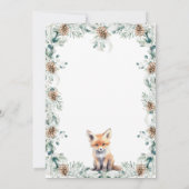 Rustikale Woodland Animals Kinderdusche Einladung (Rückseite)