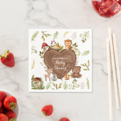 rustikale Woodland Animals Kinderdusche Serviette (Beispiel)