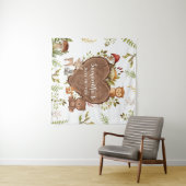 rustikale Woodland Animals Kinderdusche Wandteppich (Beispiel (Horizontal))