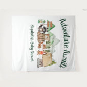 Rustikale Woodland Animals Kinderdusche Wandteppich (Vorderseite (Horizontal))