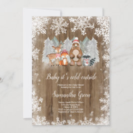 Rustikale Woodland Babydusche Einladung