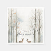Rustikale Woodland Babydusche Serviette (Vorderseite)