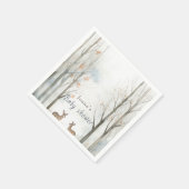 Rustikale Woodland Babydusche Serviette (Ecke)