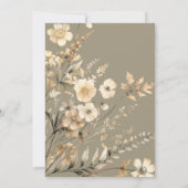 Rustikale Woodland Bären geschlechtsneutral Baby D Einladung (Rückseite)