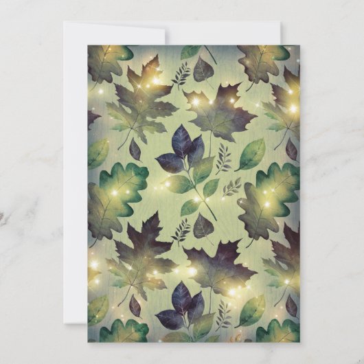 Rustikale Woodland Bartlights-Engagement-Partei Einladung (Rückseite)