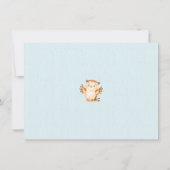 Rustikale Woodland Boys Kinderdusche Einladung (Rückseite)