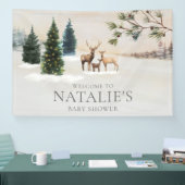 Rustikale Woodland Deer Baby Dusche Banner (Messe)