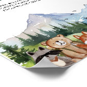 Rustikale Woodland Familie Traditionen Babydusche Poster (Ecke)