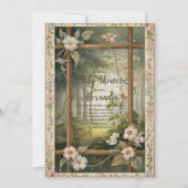 Rustikale Woodland Forest Baby Dusche Einladung (Vorderseite)