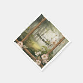 Rustikale Woodland Forest Baby Dusche Serviette (Ecke)