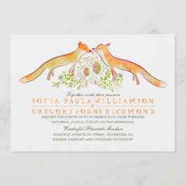 Rustikale Woodland Fox Hochzeitseinladungen Einladung