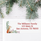 Rustikale Woodland Fox Holiday Rücksendeadresse