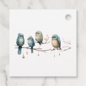 Rustikale Woodland Love Birds Romantische Hochzeit Geschenkanhänger (Rückseite)