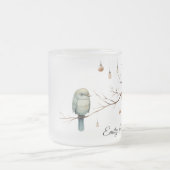 Rustikale Woodland Love Birds Romantische Hochzeit Mattglastasse (Mittel)