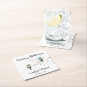 Rustikale Woodland Love Birds Romantische Hochzeit Rechteckiger Pappuntersetzer (Vor Ort)