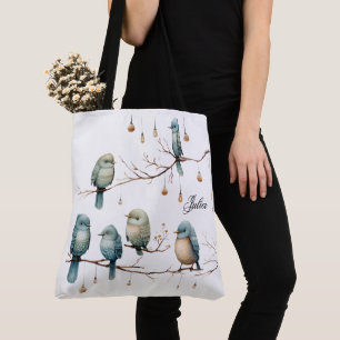 Rustikale Woodland Love Birds Romantische Hochzeit Tasche