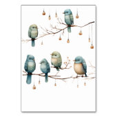 Rustikale Woodland Love Birds Romantische Hochzeit Tischnummer (Rückseite)