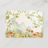 Rustikale Woodland Windeln Raffle Grüne Pilze Begleitkarte (Rückseite)