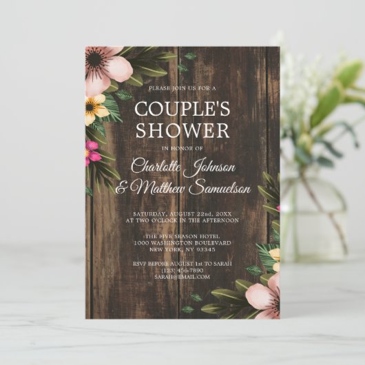 Rustikale Woodsy Elegant   CountryParty Einladung (Stehend Vorderseite)