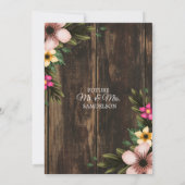 Rustikale Woodsy Elegant CountryParty Einladung (Rückseite)