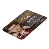 Rustikale Woodsy-Foto-Graduierungspartei Magnet (Linke Seite)