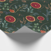 Rustikale Woodsy Hunter Grünbotanicale Geschenkpapier (Ecke)