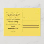 Rustikale Woodsy-Sonnenblume Wir haben bewegtes Fo Ankündigungspostkarte (Rückseite)